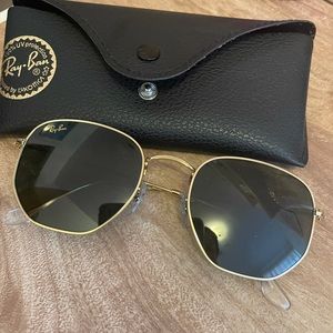 Ray Ban Hexagonal Legend Gold Sunglasses
